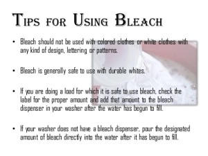 using bleach safely